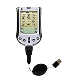 Retractable USB Cable for the PalmOne m125 with Power Hot Sync and Charge capabilities - Gomadic Brand w/ TipExchange Technology