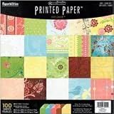 DMD Designer Printed Scrapbook Paper, 100-Count Package