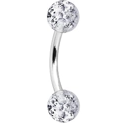 Clear Ultra Glitter Eyebrow Ring