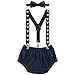 OBEEII Baby Boy Cake Smash First Birthday Y Back Clip Suspenders Bloomers Bowtie Outfits Photography Props