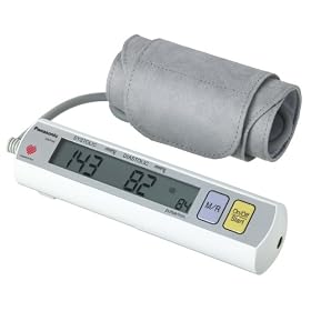 Panasonic EW3109ACW Portable Automatic Arm Blood Pressure Monitor with AC Adapter, (White)