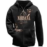 Nirvana 'Bleach Spot Hoodie' Black Zippered Hoodie