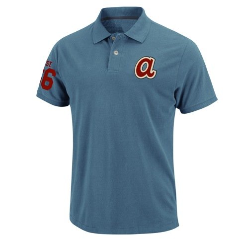 Atlanta Braves Cooperstown Majestic Bogee Polo Shirt