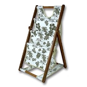 <b>3 Level Canvas Magazine Basket - Green- #51523</b>