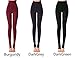 Anmengte Winter Womens Black Warm Velet Stretchy High Waist Elastics Leggings (FBA)