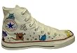 Converse Chuck Taylor All Star Hi Top Custom Optical White Cat Lovers Hand Painted