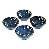 Namako Cherry Blossom Set of Four 3 1/2 Inch Japanese Soy Sauce/ Dipping Bowls