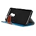 MOONCASE Vodafone Smart Platinum 7 Case, Hit Color Magnetic Closure Flip Leather Folio Wallet Card Pouch Kickstand Case Cover for Vodafone Smart Platinum 7 Blue