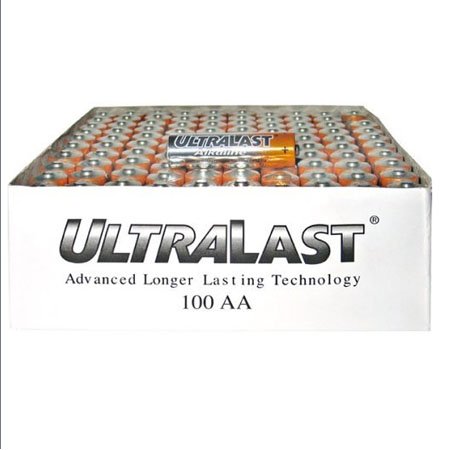 NABC UltraLast ULA100AAB AA Size General Purpose Battery – Alkaline – 1.5V DC General Purpose Battery-100 count