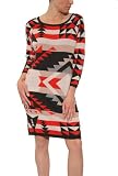Women's Joie Aria Navajo Stripe Intarsia Sweater Dress in Grenadine
