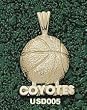 Univ Of So Dakota Coyotes B'Ball Charm/Pendant