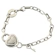 Charm Bracelet Stainless Steel Heart Key Link Design Bucasi Charm Bracelet Stainless Steel Heart Key Link Design Bucasi