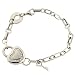 Stainless Steel 316 CZ Diamond Heart Charm Bracelet Polished Finish by Bucasi