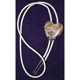 Hand Crafted Heart Shaped Polished Natural Stone Bolo