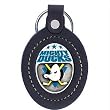 Anaheim Mighty Ducks Large Leather & Pewter Team Key Fob - NHL Hockey Fan Shop Sports Team Merchandise