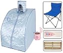 New Deluxe X-large Home Spa Portable Steam Sauna Detox Ion Loss Weight - Blue