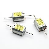 Dowonsol 3個 マイクロ 030 モーター DC 12V 13500 RPM 回転速度 二軸 DIY 玩具用マイクロモーター