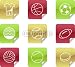 Wallmonkeys Peel and Stick Wall Decals - Sports Balls - Web 2.0 Und Blog Icons #8 - Removable Graphic