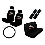 11 Piece NFL Auto Interior Gift Set - Denver Broncos - A Set of 2 Seat Covers, 1 Rear... by A P Products