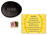 Hope Polished Worry Stone of Sentiment in Keepsake Tin