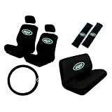 11 Piece NFL Auto Interior Gift Set - New York Jets - A Set of 2 Seat Covers, 1 Rear... by A P Products