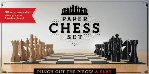 paper chess set punch out the pieces and play