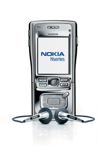 Nokia N91 4 GB Unlocked Cell Phone with 2 MP Camera, International 3G, Wi-Fi, MP3/Video Player--International Version with Warranty (Silver) On Sale