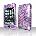 iPod Touch 2 Pink/Silver Zebra Design Protector Case Faceplate Cover