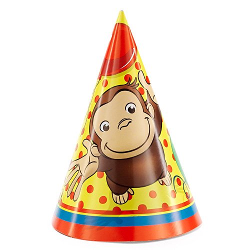 Curious George Party Hats 8ct