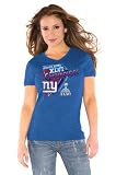 New York Giants Women's Royal Super Bowl XLVI Champions V-Neck Tri-Blend Tee by Alyssa Milano