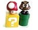 New Super Mario Bros mini figures bundle (a set of Five ~1" figures: Mario, Goomba, Luigi, Koopa Troopa, and Mushroom; Each comes with a ~1" mounting block) (Japanese Imported)_s-4