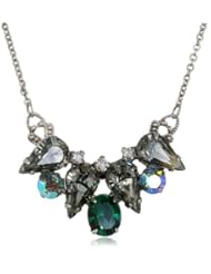 Sorrelli "Viridescence" Fancy Cut Angular Crystal Silver-Tone Pendant Necklace, 18.25"