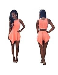 Above the Knee Polyester Halter Sleeveless Cutout Slit General Print Bandage Dress/Romper/Mini Dress 