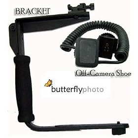 Rotating Flash Bracket Grip + I-TTL Off Camera Shoe Flash Cord FOR Nikon D200 D100 D700 D70S D80 D70 D50 D5000 D3000 D300S D90 D40 D40X D60 D3 D2H D3X D700 D300
