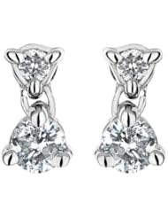 Two Diamond Drop Earrings 1/2ctw