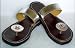 Silver Metallic Leather Gandhi Slippers
