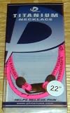 Phiten Titanium Necklace 22 Neon Pink
