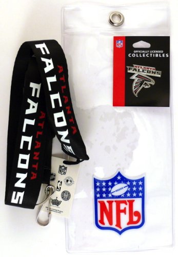 Atlanta Falcons Lanyard with Ticket Holder and Logo Pin