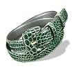 Fontanelli Stamped Crocodile Leather Belt