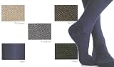 Marcoliani Mens ExtraFine Merino Over-the-Calf Herringbone Dress Sock