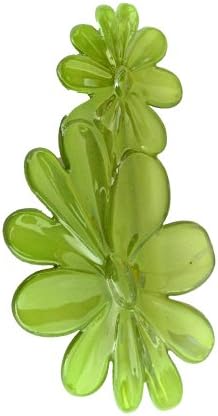 Handmade in France Double Flower Barrette - 6 Colors (Light Green)