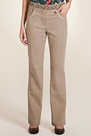 Per Una Roma Cotton Rich Bootcut Trousers with Belt