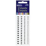 Mark Richards Elements Crystal Stickers 1609 Self-Adhesive 74-Piece Variety Pack Round Rhinestones Crystal Sticker Strips, 3/4/5/6mm, Clear