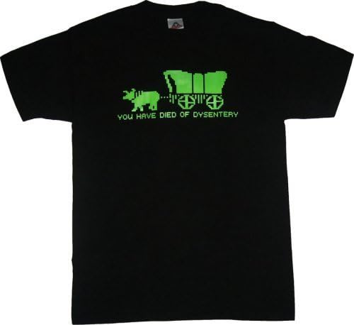 Oregon Trail You Have Died of Dysentery Black T-Shirt