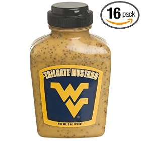 Tailgate Mustard West Virginia University, 9-Ounce Jars (Pack of 16)