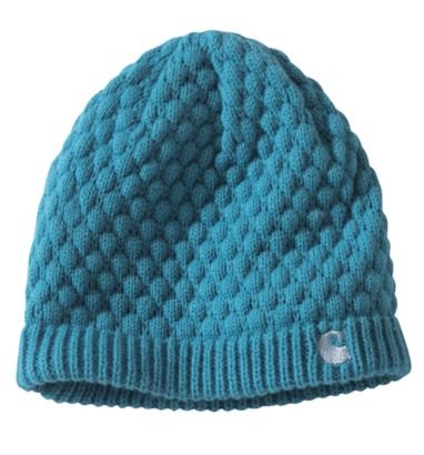 Carhartt WA060 Women's Embroidered 'C' Knit Hat Blue Topaz One Size