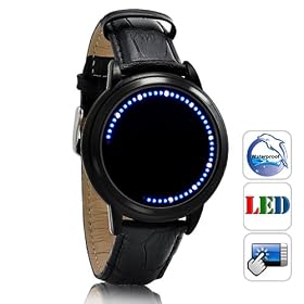 High-Tech Place Abyss Lite - Montre LED bleues style Japonaise �cran tactile