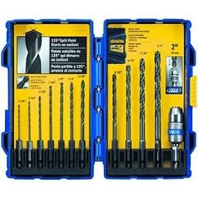 Irwin / Hanson / Vise Grip (IRW4935643) 12 Piece Black Oxide Hex Shank Drill Bit Set