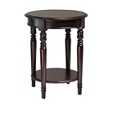 Winsome Whitman Round End Table with Carved Legs