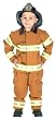 Tan Jr. Fire Fighter Costume with Helmet